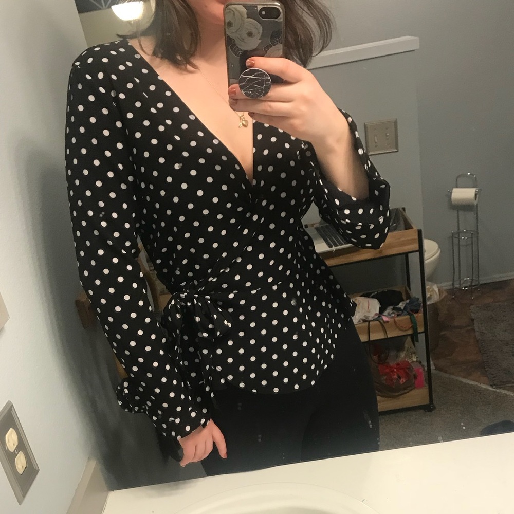 Polka dot blouse